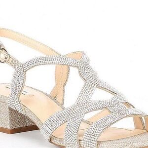 Alex Marie Glittering Silver Heels